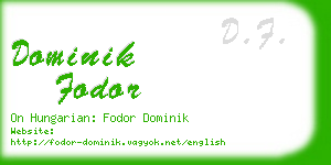 dominik fodor business card